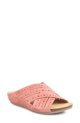 Comfortiva Gala Crisscross Slide Sandal - Wide Width Available in Coral