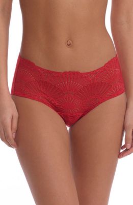 Commando Butter Lace Hipster Briefs in Scarlet