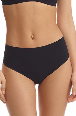 Commando Classic Mid Rise Thong in Black