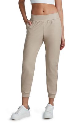 Commando Faux Leather Jogger Pants in Sand