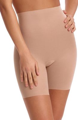 Commando Featherlight Control High Waist Shaping Shorts in Beige