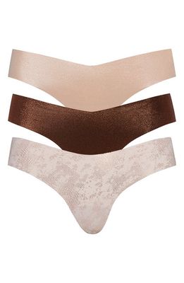 Commando Precious Metal Assorted 3-Pack Thongs in Multi Colored/Pack
