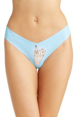 Commando Print Thong in Photo-Op Ring Finger