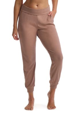 Commando Ribbed Joggers in Taupe