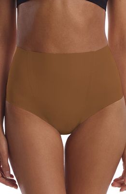 Commando Zone Smoothing High Waist Briefs in Caramel