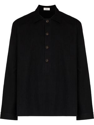 COMMAS artist collar long-sleeve shirt - Black