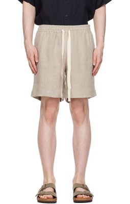 COMMAS Beige Linen Shorts