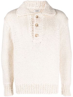 COMMAS buttoned chunky knit jumper - White