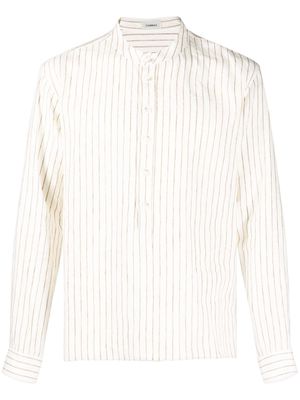 COMMAS round-collar striped shirt - White