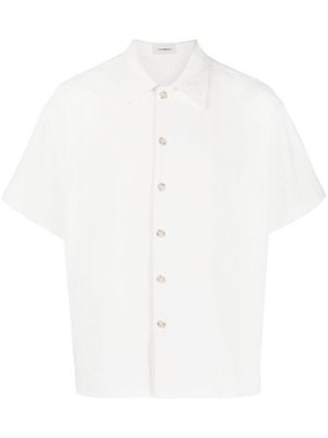 COMMAS short-sleeve linen-blend shirt - White