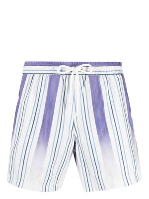 COMMAS stripe-print swim shorts - Neutrals