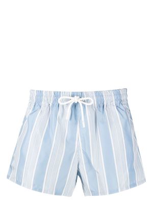 COMMAS striped drawstring swim shorts - Blue