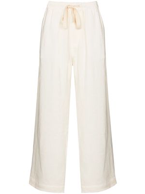 COMMAS wide-leg linen trousers - White