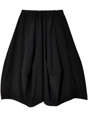 Comme Des Garçons Comme Des Garçons asymmetric flared wool midi skirt - Black