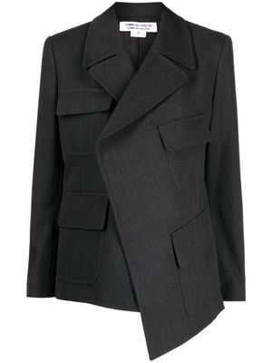 Comme Des Garçons Comme Des Garçons asymmetric-hem wool jacket - Grey