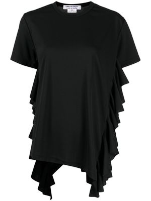 Comme Des Garçons Comme Des Garçons asymmetric ruffled-detailing T-shirt - Black