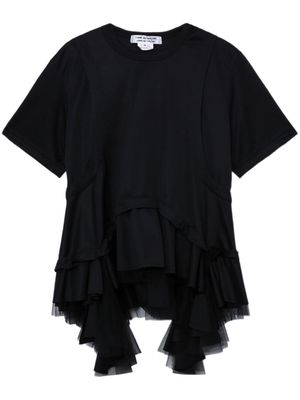 Comme Des Garçons Comme Des Garçons asymmetric ruffled T-shirt - Black