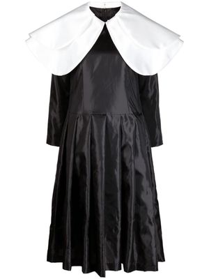 Comme Des Garçons Comme Des Garçons cape-overlay long-sleeve dress - Black