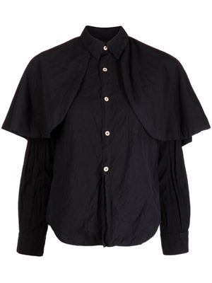 Comme Des Garçons Comme Des Garçons cape-sleeve layered shirt - Black