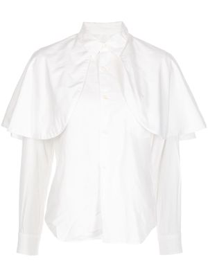 Comme Des Garçons Comme Des Garçons cape-sleeve layered shirt - White