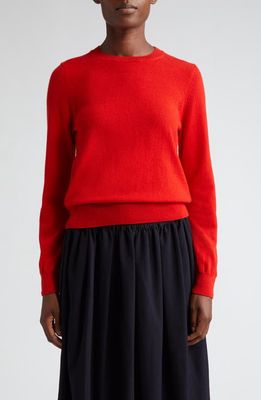 Comme des Garçons Comme des Garçons Cashmere Jersey Crewneck Sweater in Red