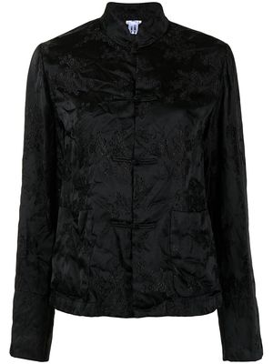 Comme Des Garçons Comme Des Garçons changshan-inspired floral jacket - Black