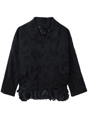 Comme Des Garçons Comme Des Garçons classic-collar jacquard blazer - Black