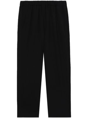 Comme Des Garçons Comme Des Garçons cropped slim-cut wool trousers - Black