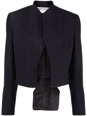Comme Des Garçons Comme Des Garçons cropped wool jacket - Black