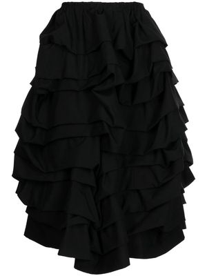 Comme Des Garçons Comme Des Garçons draped ruffled skirt - Black