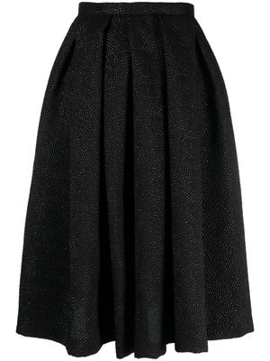 Comme Des Garçons Comme Des Garçons embellished pleated midi skirt - Black