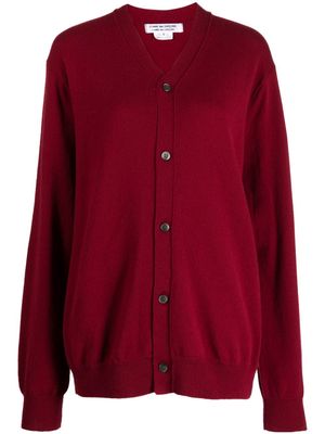Comme Des Garçons Comme Des Garçons fine-knit cashmere cardigan - Red