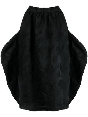 Comme Des Garçons Comme Des Garçons floral-jacquard midi skirt - Black