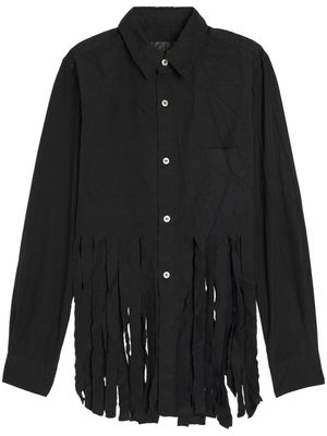 Comme Des Garçons Comme Des Garçons fringed poplin shirt - Black