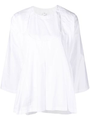 Comme Des Garçons Comme Des Garçons long-sleeve flared blouse - White