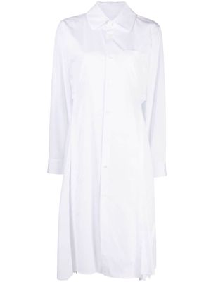 Comme Des Garçons Comme Des Garçons long-sleeved cotton shirtdress - White