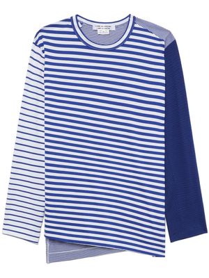Comme Des Garçons Comme Des Garçons multi-way stripe-pattern cotton sweatshirt - Blue