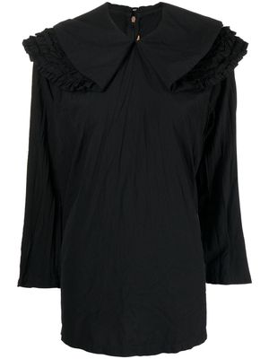 Comme Des Garçons Comme Des Garçons oversized-collar long-sleeve blouse - Black