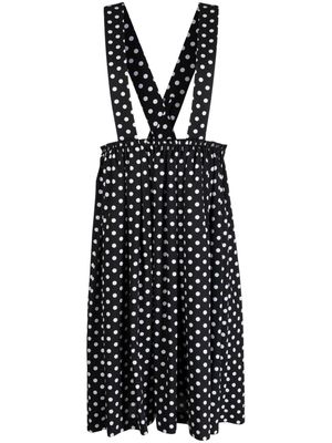 Comme Des Garçons Comme Des Garçons polka-dot print pleated skirt - Black
