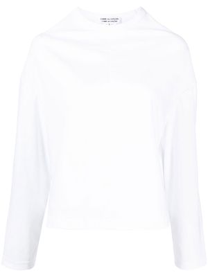 Comme Des Garçons Comme Des Garçons pressed-crease longsleeved blouse - White