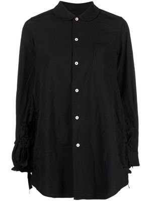 Comme Des Garçons Comme Des Garçons round-collar button-up shirt - Black