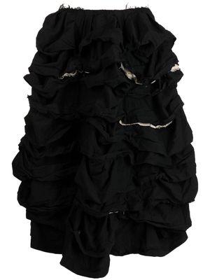 Comme Des Garçons Comme Des Garçons ruffled-detail asymmetric skirt - Black