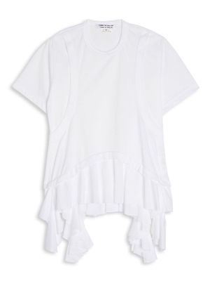 Comme Des Garçons Comme Des Garçons ruffled jersey T-shirt - White