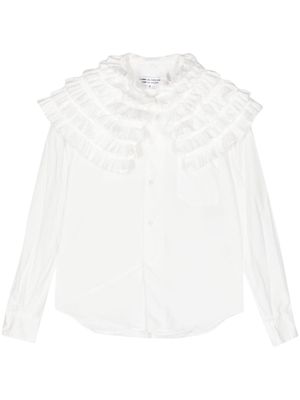 Comme Des Garçons Comme Des Garçons ruffled long-sleeve shirt - White