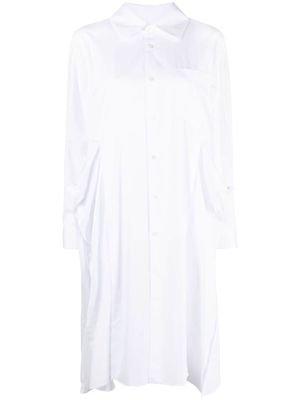 Comme Des Garçons Comme Des Garçons ruffled raw-cut cotton shirt - White