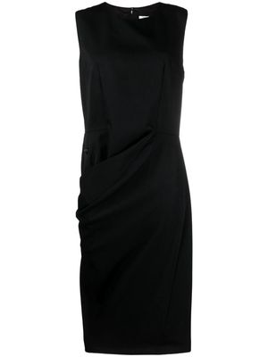 Comme Des Garçons Comme Des Garçons sleeveless draped wool dress - Black