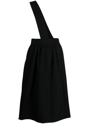 Comme Des Garçons Comme Des Garçons strap-detail wool midi skirt - Black