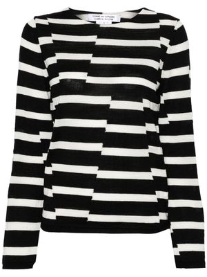 Comme Des Garçons Comme Des Garçons striped wool jumper - Black
