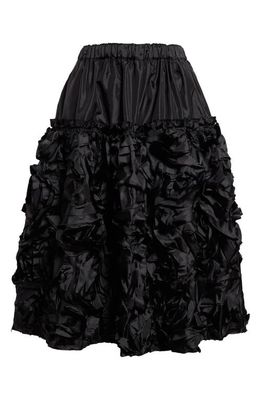 Comme des Garçons Comme des Garçons Taffeta A-Line Midi Skirt in Black