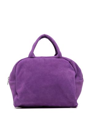 Comme Des Garçons Comme Des Garçons zipped suede mini bag - Purple